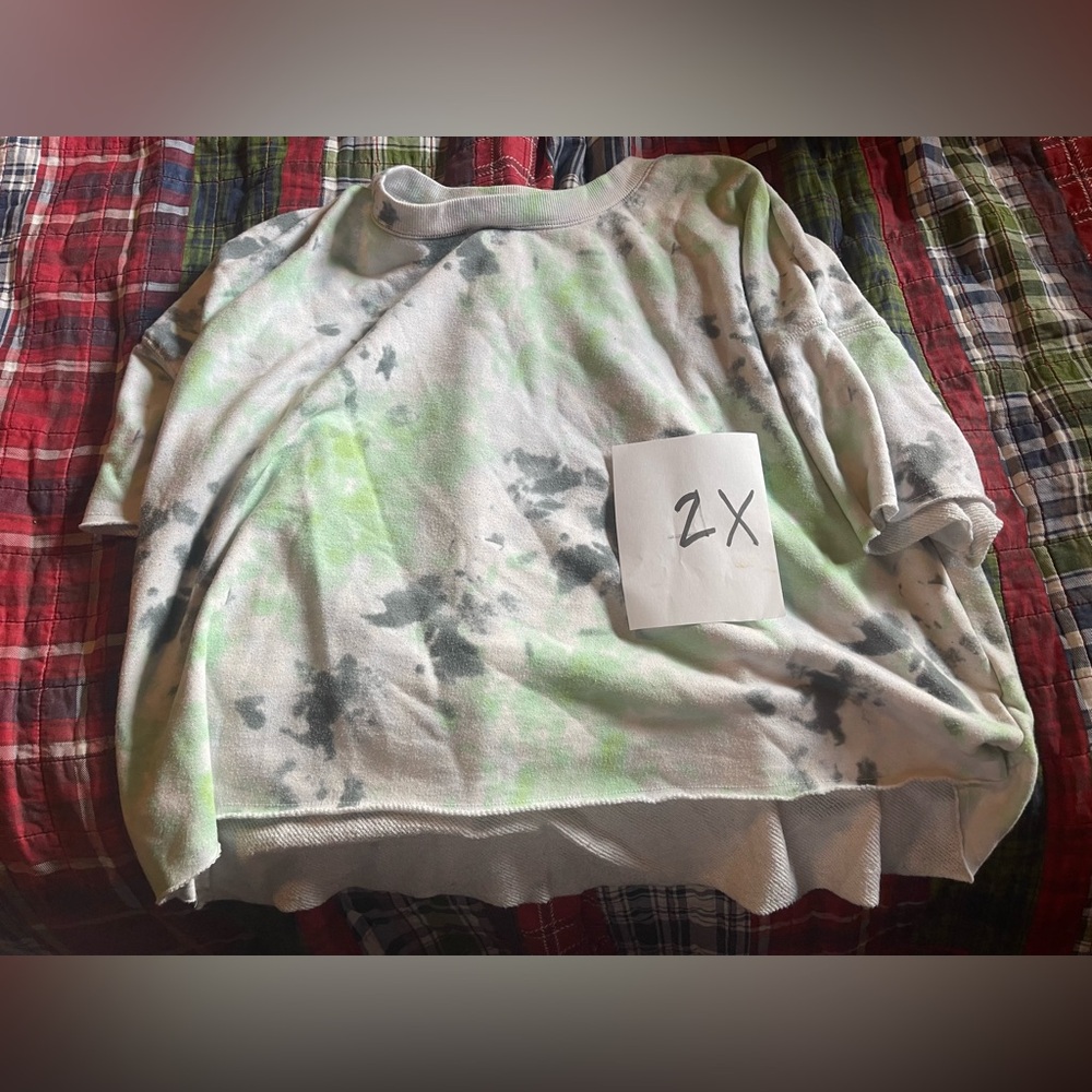 Distressed Pajama Crop top